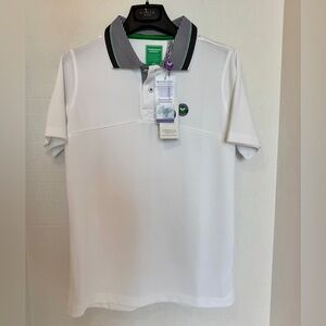 Official Wimbledon White Polo with Black Accents - NWT